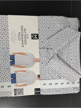 Member's Mark Men's Pattern Polo Gray Multiple Sizes